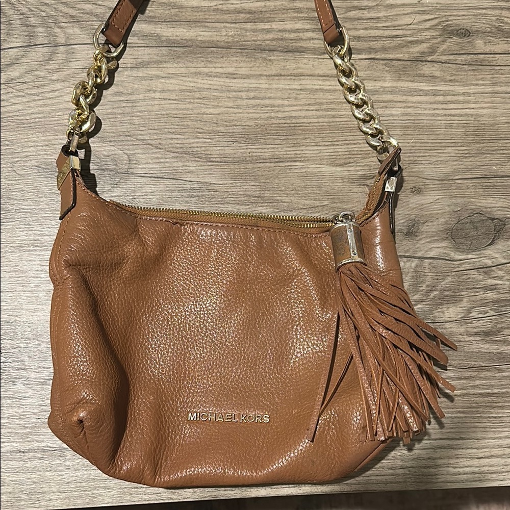 Michael Kors Tan Leather Shoulder Bag